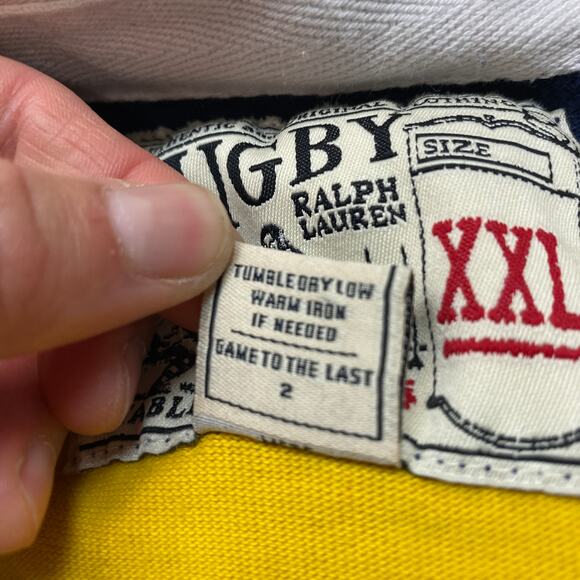 RUGBY Ralph Lauren RLFC Skull Crossbones Rugby Shirt Men's 2XL - Picture 9 of 11